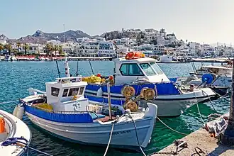 View of Naxos Town from the port