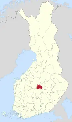Location of Äänekoski sub-region