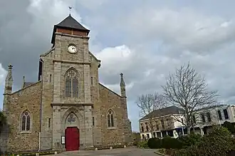 The church and town hall of Trégueux