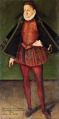 Painting of young Sigismund from 1585 by an unknown painter