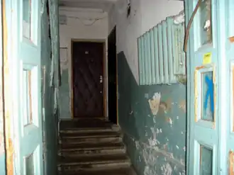 Staircase of 1-438 and vestibule panel door