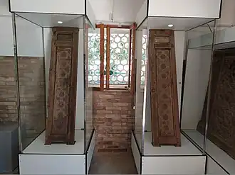 Sayfiddin Boharzi mausoleum fragments of a hut. Wood carving. XIII century