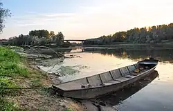 Boat on the mouth of river Una to river Sava, Donja Gradina, Republika Srpska