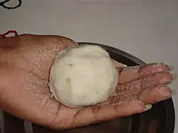 Mold it into the shape of a ball