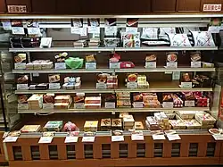 A variety of ekiben on sale at a railway station