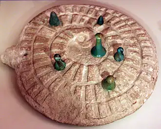 Mehen game with game stones, from Abydos, Egypt, 3000 BC, Neues Museum
