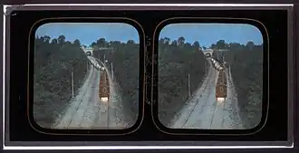 Stereograph of Paris-Lyon railway