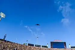 Aircraft performing a flyover