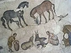 Shepherds with animals