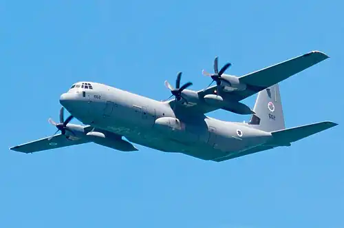 A C-130J Shimshon during Israel's 68th Independence Day