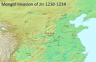 Mongol conquest of the Jin dynasty (1230–1234)