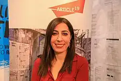 Nurcan Baysal at a PEN International event in London