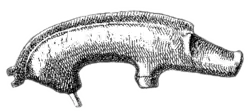 Black and White drawing of the Guilden Morden boar