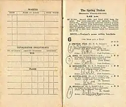1934 AJC Spring Stakes showing the winner, Rogilla