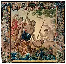 Caesar Embarks by Boat to Join His Army - (Woven circa 1680)