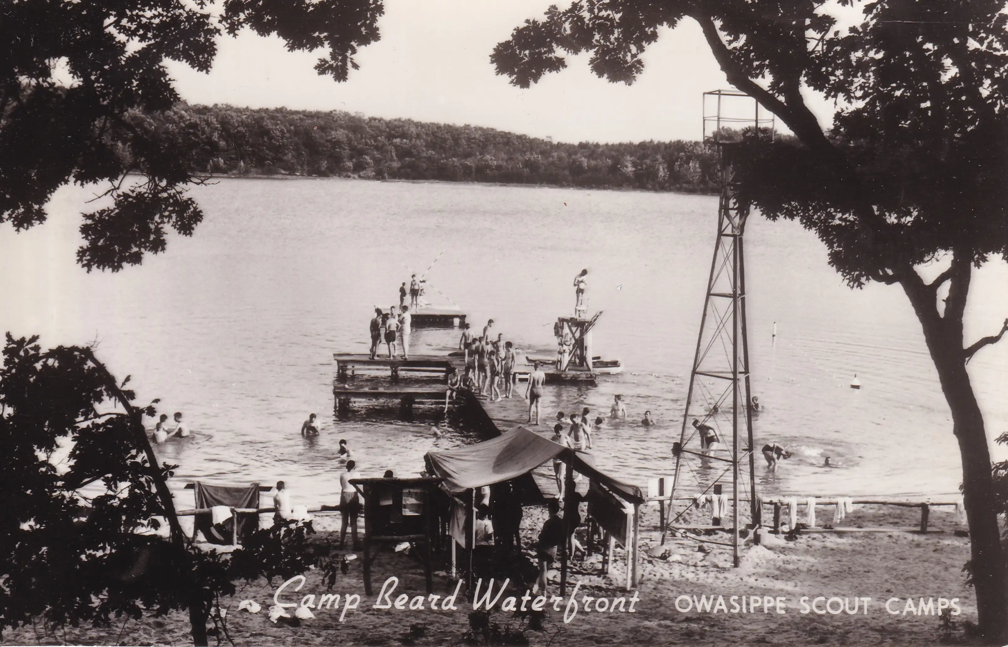 Camp Beard waterfront in the 1950s.
