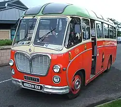 Bedford SB 1961 coach owned by MacBraynes Bus