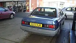 1991 Ford Sierra Sapphire 2.0 Ghia Automatic, showing the smoked rear lights in use from 1990–1993 (United Kingdom)
