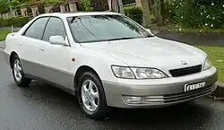 Front quarter view of a sedan.