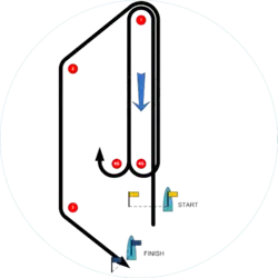 Olympic course ZI., S(Start) - 1 - 4G - 1 - 2 - 3 - F(Finish reaching)