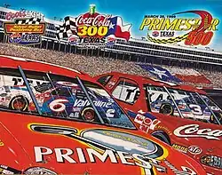 The 1999 Primestar 500 program cover, with artwork by NASCAR artist Sam Bass.