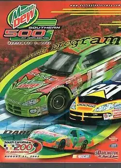 2002 Southern 500 program cover