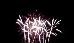 Guy Fawkes Night fireworks. Guy Fawkes Night is celebrated on 5th in the United Kingdom.