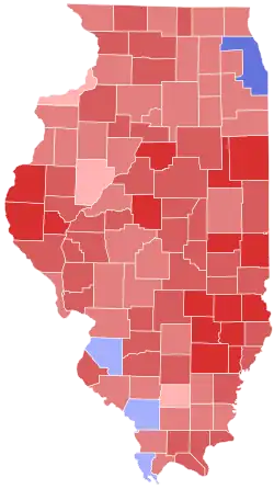 Illinois gubernatorial race in 2010. Notice that Pat Quinn won while carrying the same counties as losing Democratic Senate candidate Alexi Giannoulias.
