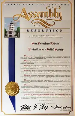 California Assembly Resolution to The Heritage #1141 2013-09-13