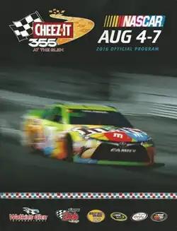 The 2016 Cheez-It at The Glen program cover, featuring Kyle Busch.