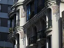 Windows on the facade