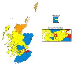2017 map of Scottish Constituencies - Results