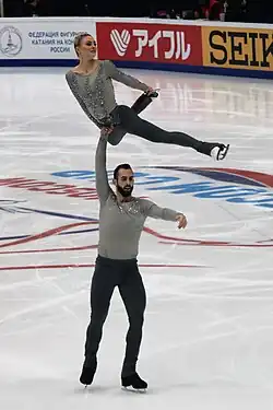 Ashley Cain and Timothy LeDuc at the 2018 Rostelecom Cup