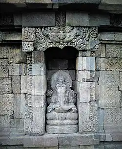 A murti of Ganesha in western niche