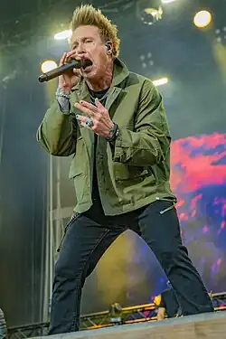 Shaddix performing with Papa Roach in 2023