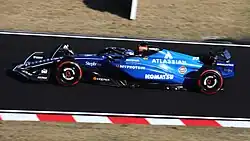 Albon driving the Williams FW47 at the 2025 Japanese Grand Prix