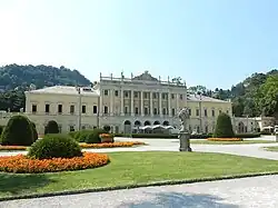 The villa and garden in July 2012