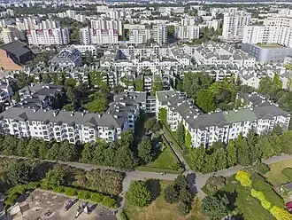 The multifamily residential housing in the region of Komisji Edukacji Narodowej Avenue, in Jary, in 2023.
