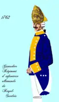Grenadier of régiment Royal-Suédois, 1762 to 1776
