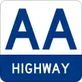 AA Highway marker