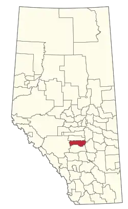 Location within Alberta