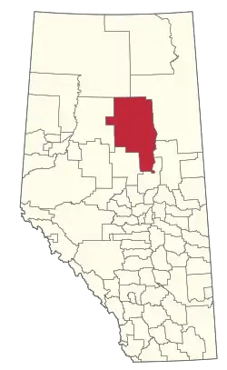 Location within Alberta