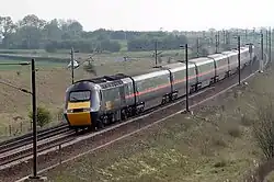A GNER InterCity 125 near York. The InterCity 125 set the current world speed record for a diesel train (148 mph) near Thirsk in 1987.