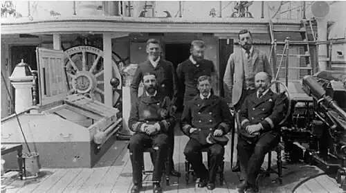 The officers of Caroline in 1893