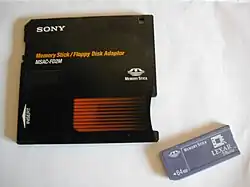 Memory Stick floppy disk adapter