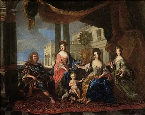 Family of Antoine I, Prince of Monaco, 1712 (Archives of the Prince's Palace of Monaco).