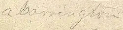 Signature of Albert Carrington