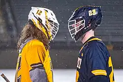 A Yellow Jackets men's lacrosse game in 2020