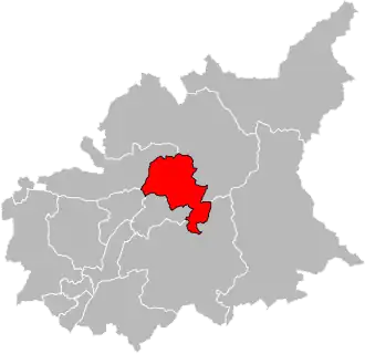 Situation of the canton of Digne-les-Bains-1 in the department of Alpes-de-Haute-Provence