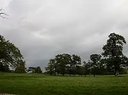 Grounds of the park where once the village stood